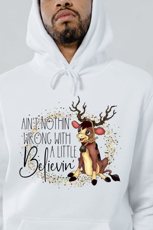 Customizable Creations Unique Christmas Hoodie Gift with Reindeer